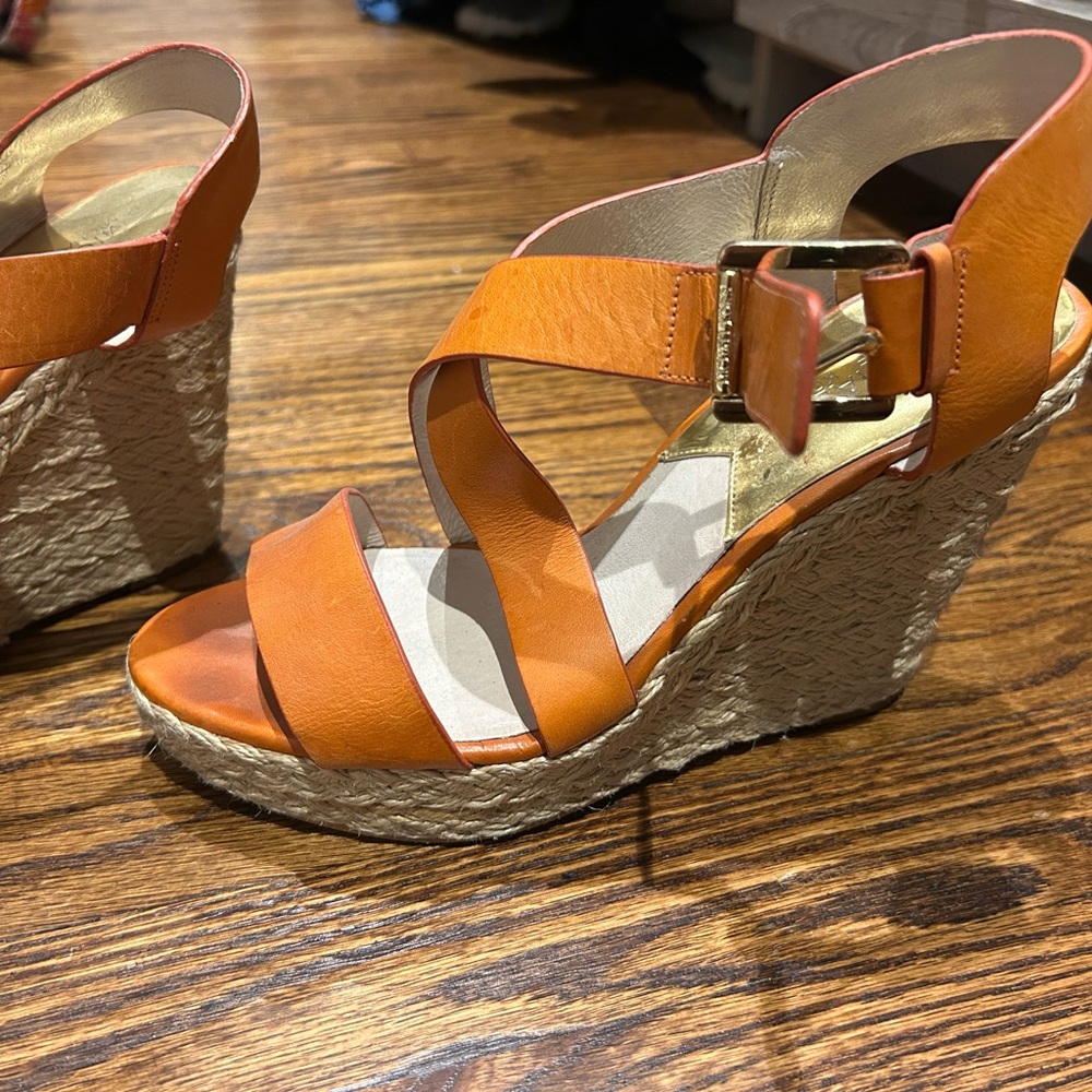 Steve Madden Orange Wedge Sandals